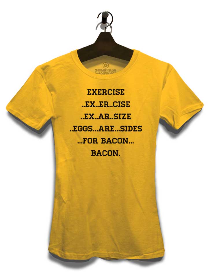 exercise-for-bacon-damen-t-shirt gelb 3