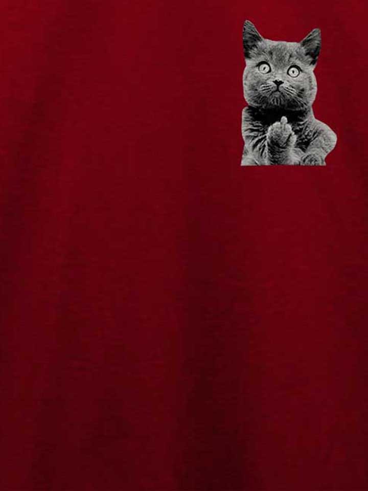 f-u-cat-chest-print-t-shirt bordeaux 4