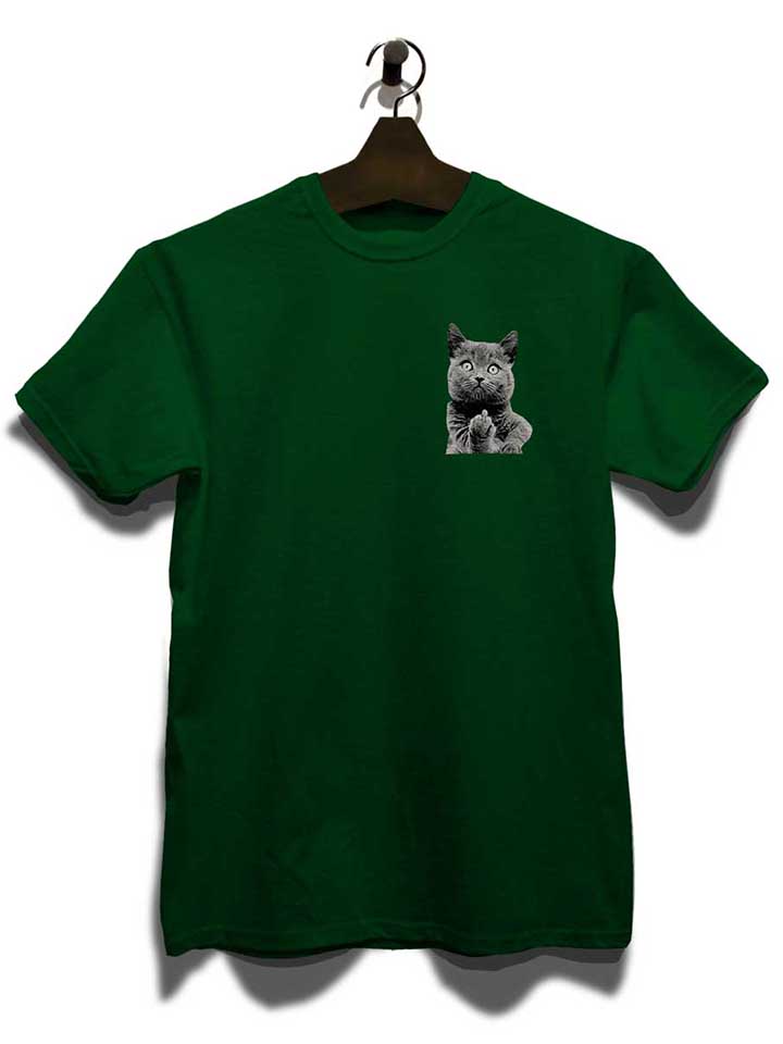 f-u-cat-chest-print-t-shirt dunkelgruen 3