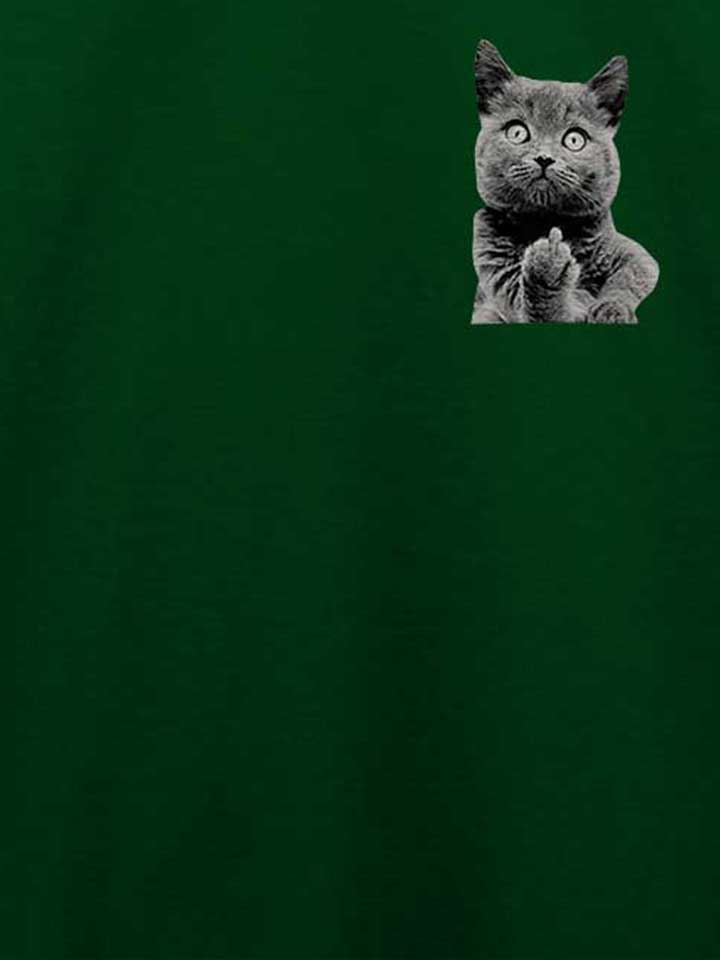 f-u-cat-chest-print-t-shirt dunkelgruen 4