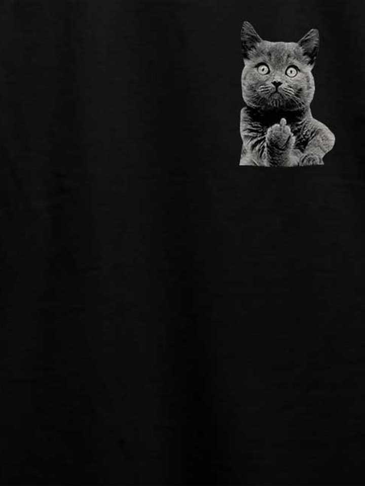 f-u-cat-chest-print-t-shirt schwarz 4