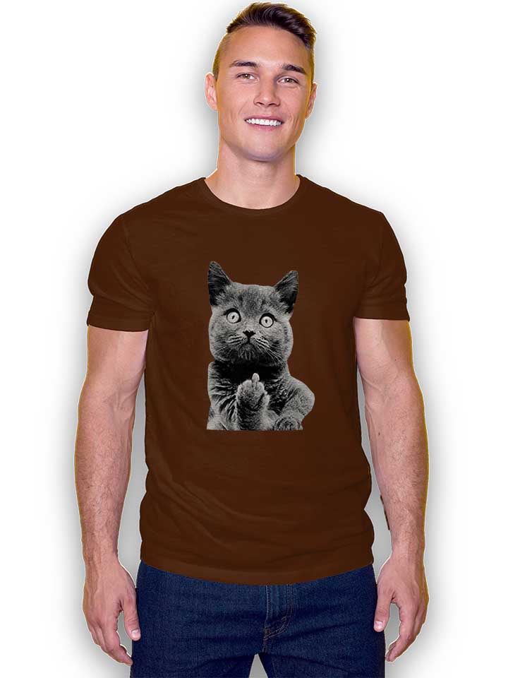 f-u-cat-t-shirt braun 2
