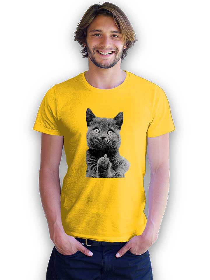f-u-cat-t-shirt gelb 2
