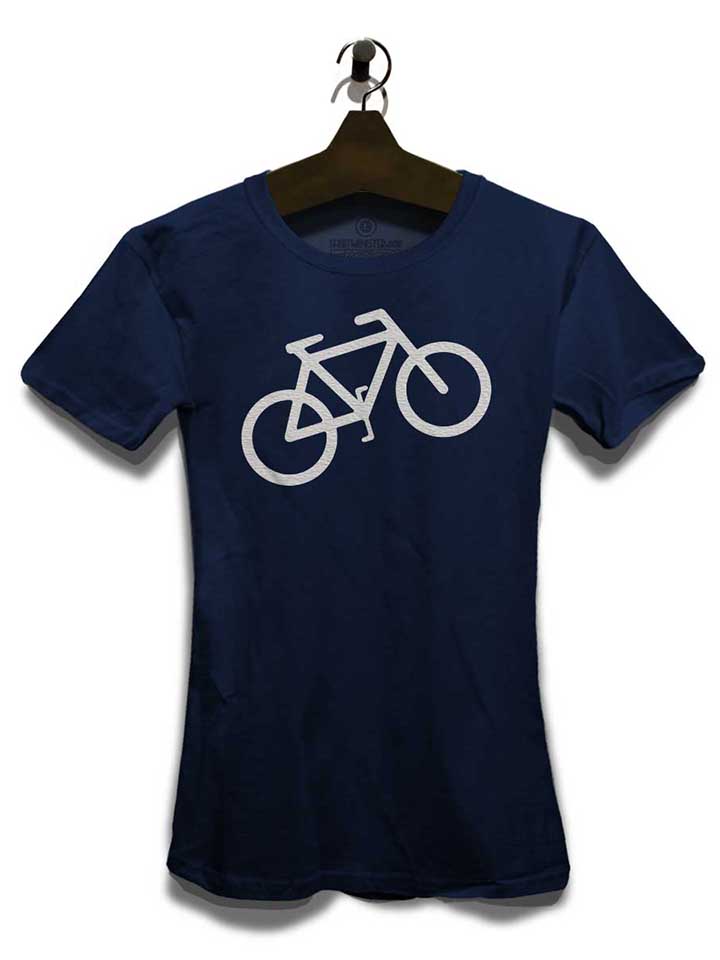 fahrrad-wheelie-damen-t-shirt dunkelblau 3