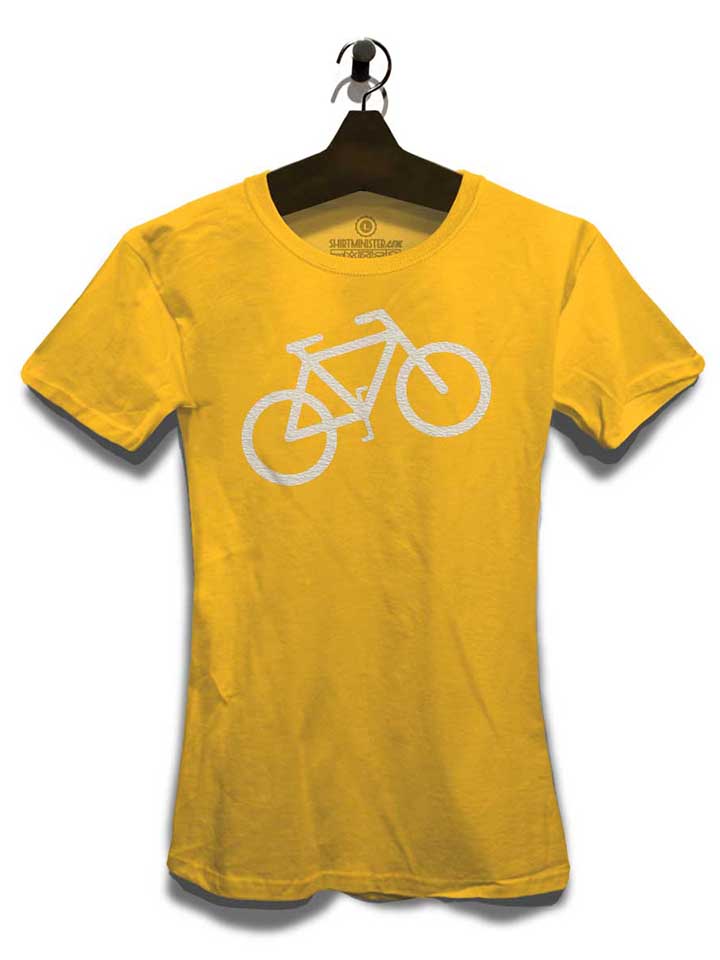 fahrrad-wheelie-damen-t-shirt gelb 3