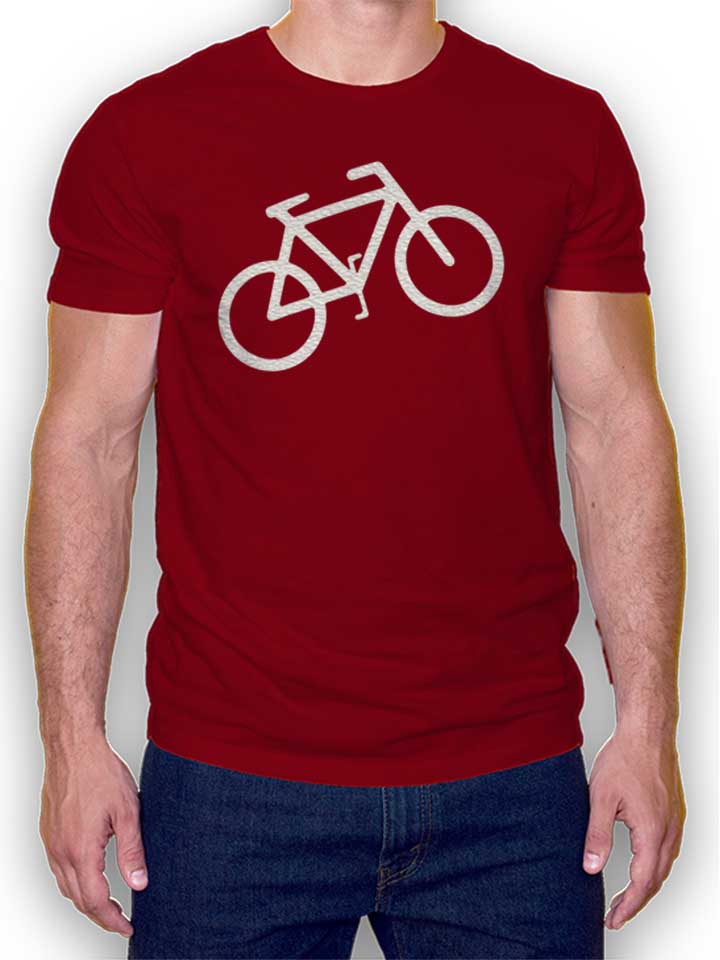 Fahrrad Wheelie T-Shirt maroon L