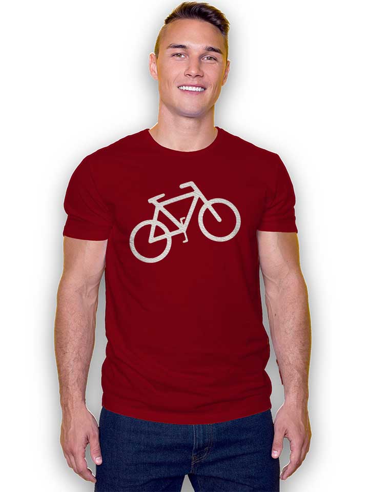 fahrrad-wheelie-t-shirt bordeaux 2