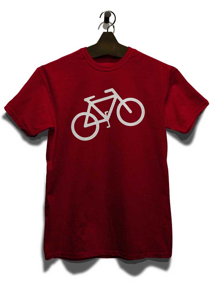 fahrrad-wheelie-t-shirt bordeaux 3