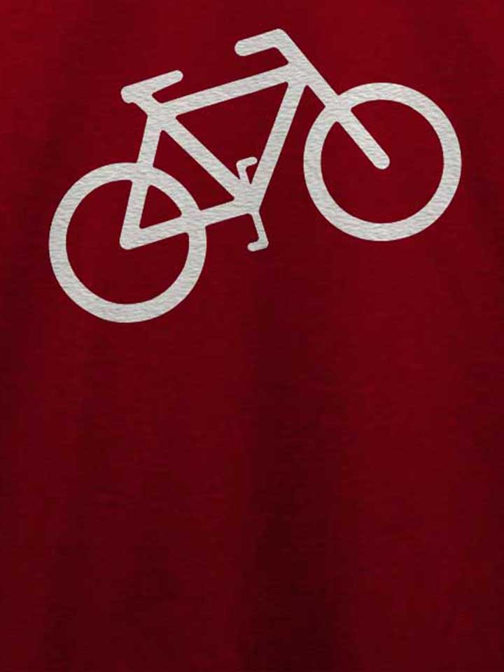 fahrrad-wheelie-t-shirt bordeaux 4