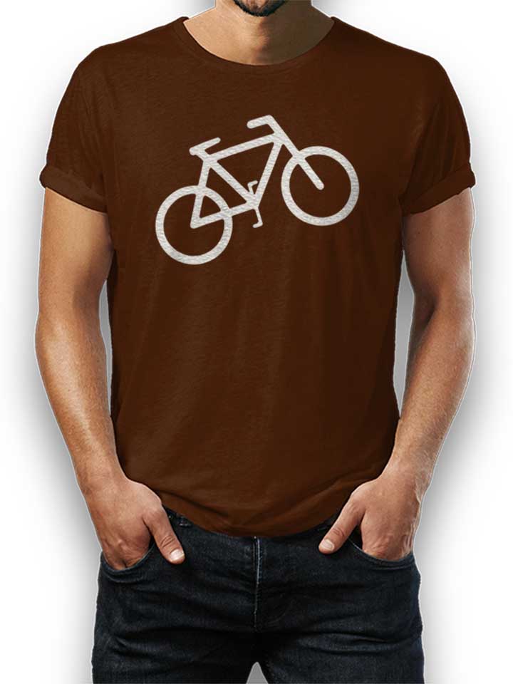 Fahrrad Wheelie T-Shirt braun L