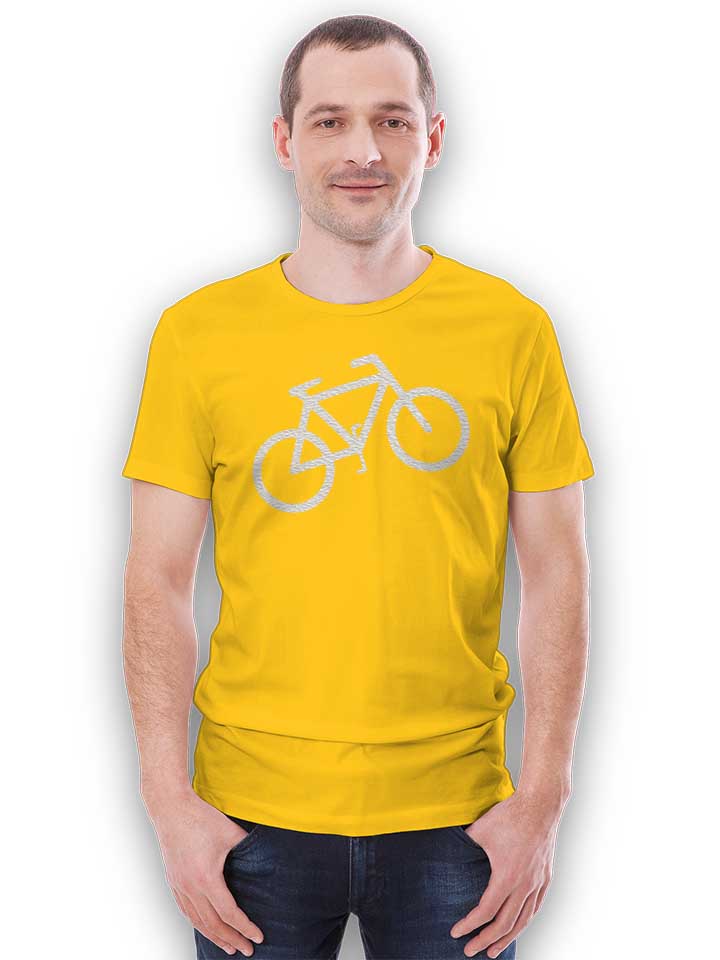 fahrrad-wheelie-t-shirt gelb 2