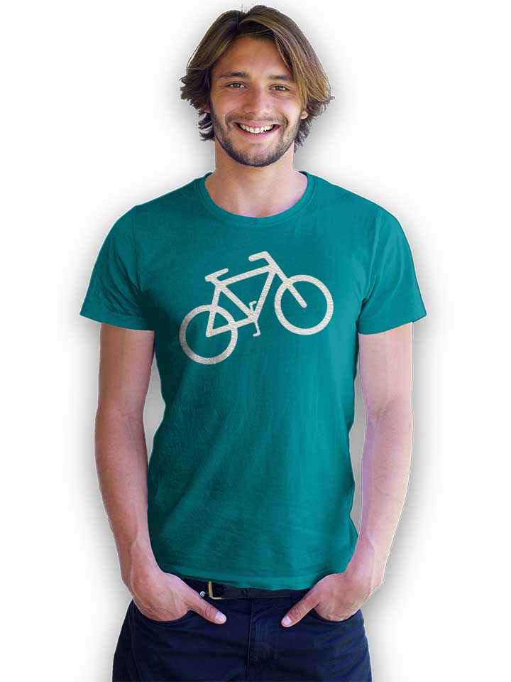 fahrrad-wheelie-t-shirt tuerkis 2