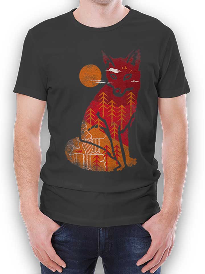 Fall Fox T-Shirt dark-gray L