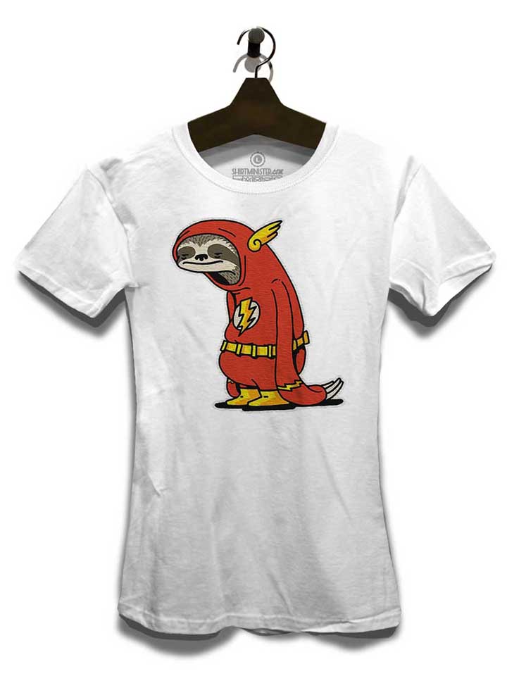 faultier-flash-damen-t-shirt weiss 3