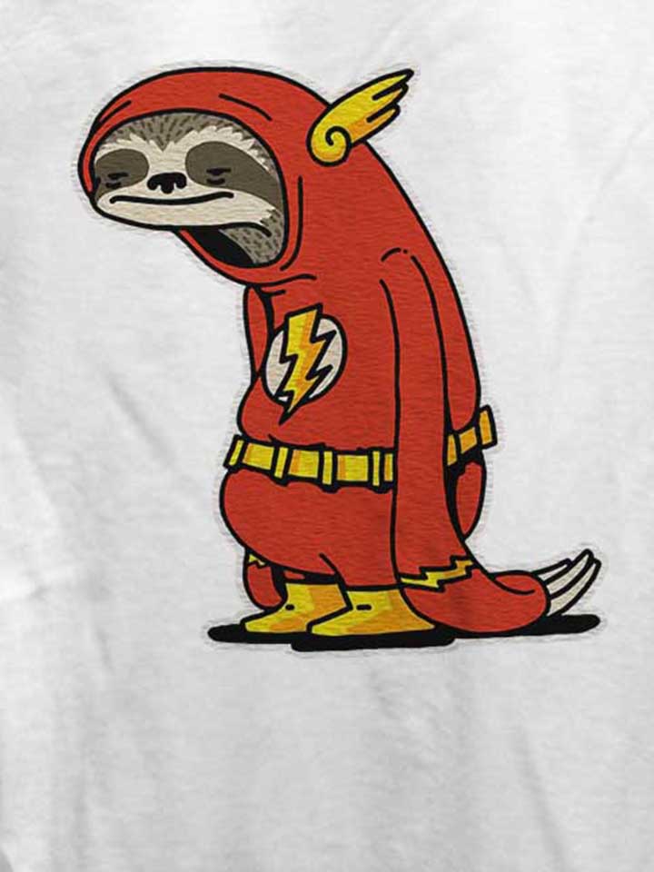 faultier-flash-damen-t-shirt weiss 4