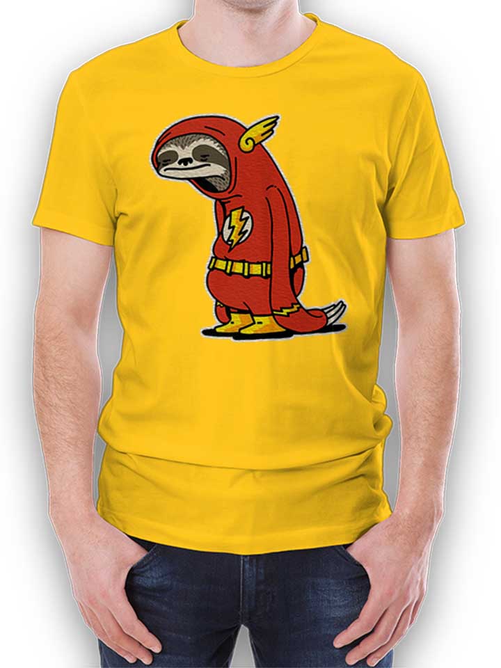 faultier-flash-t-shirt gelb 1