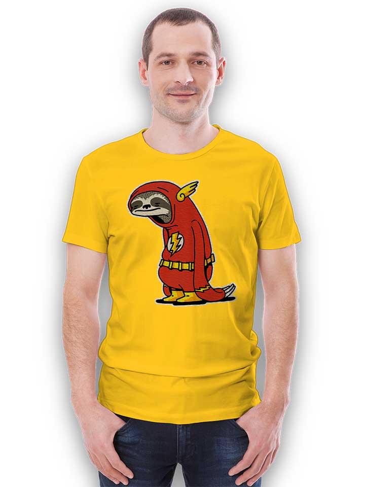 faultier-flash-t-shirt gelb 2
