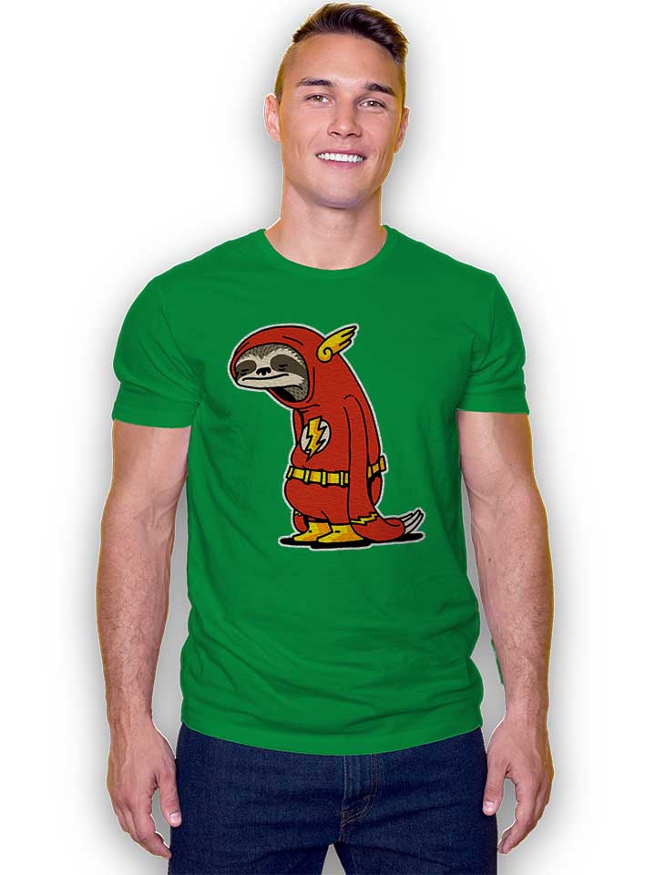 faultier-flash-t-shirt gruen 2