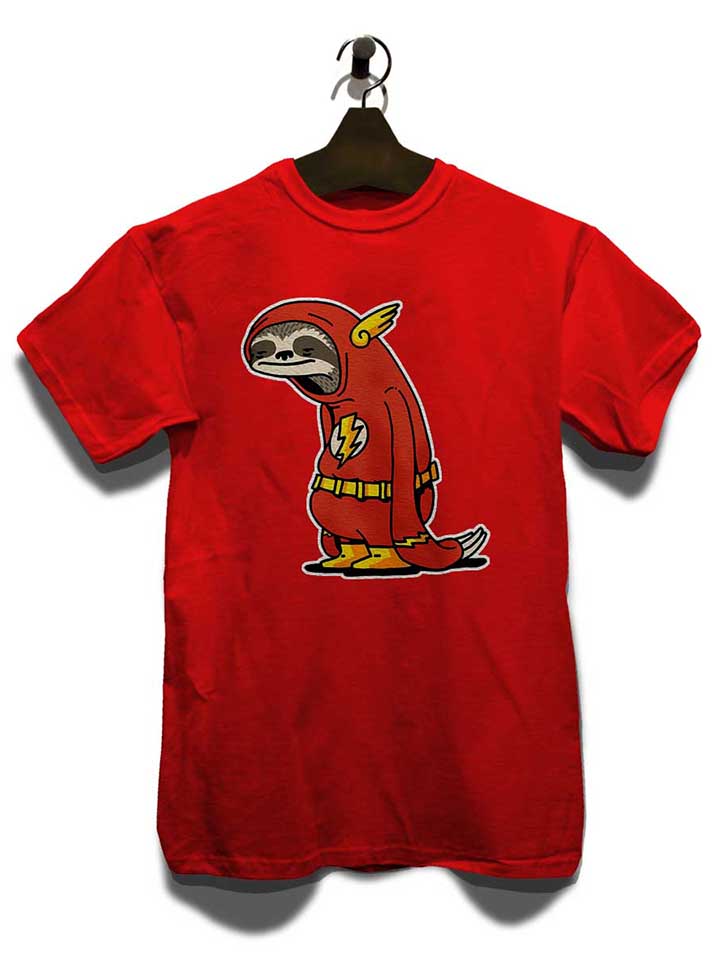 faultier-flash-t-shirt rot 3