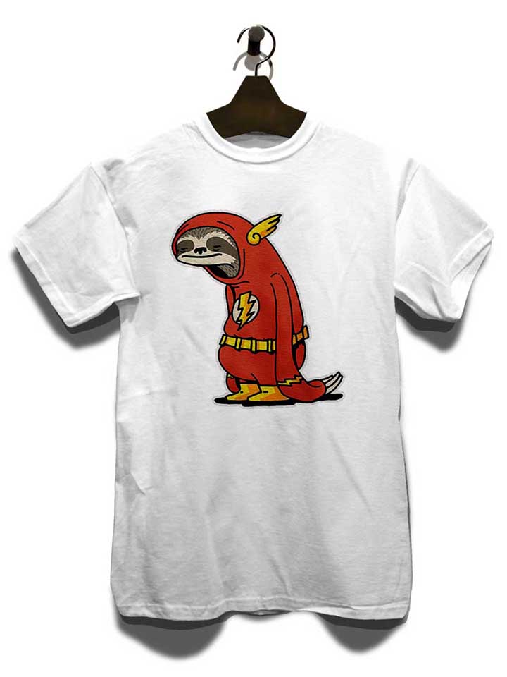 faultier-flash-t-shirt weiss 3