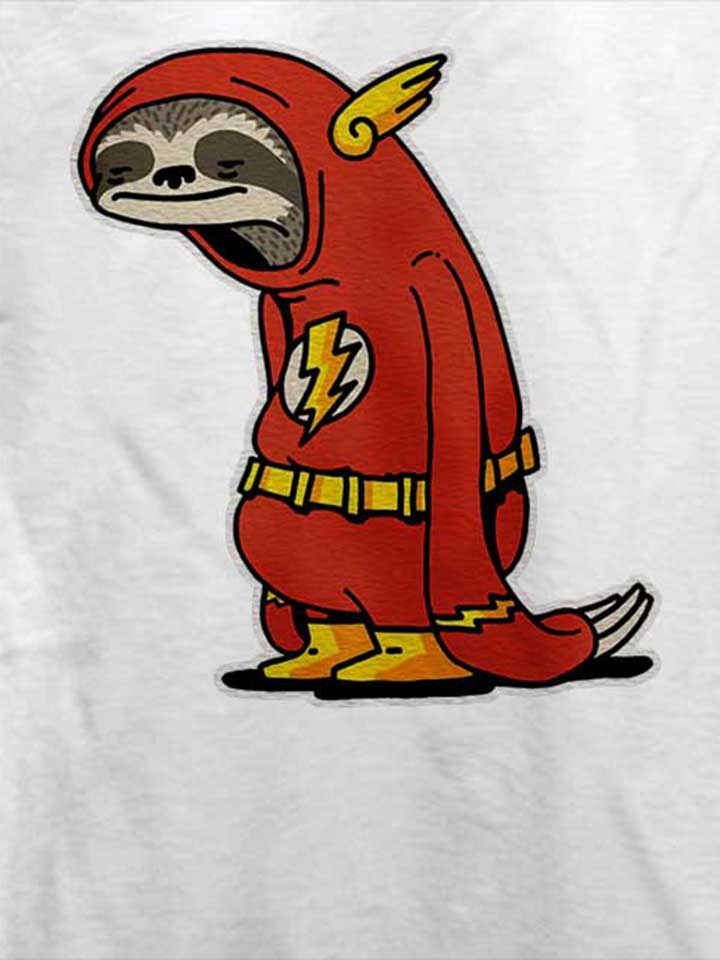 faultier-flash-t-shirt weiss 4
