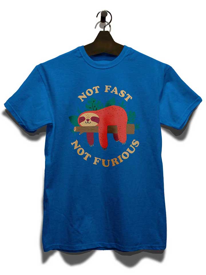 faultier-not-fast-not-furious-t-shirt royal 3