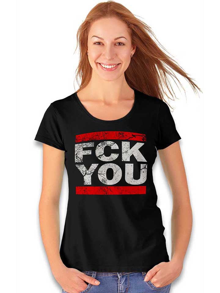 fck-you-vintage-damen-t-shirt schwarz 2