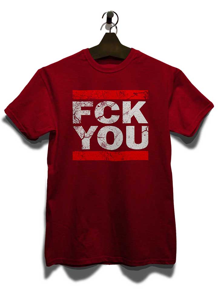 fck-you-vintage-t-shirt bordeaux 3