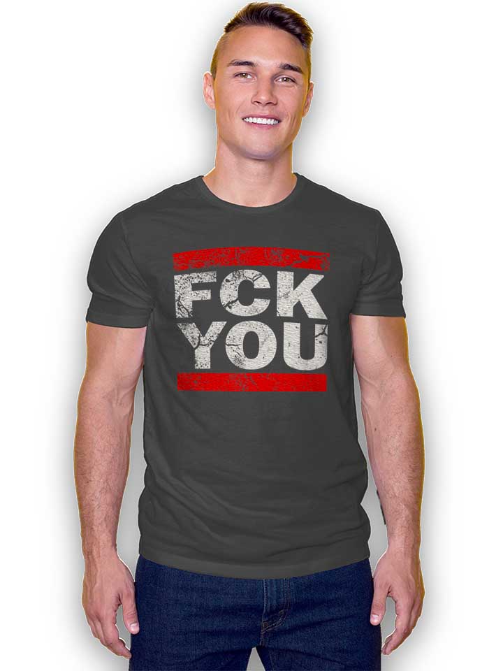 fck-you-vintage-t-shirt dunkelgrau 2