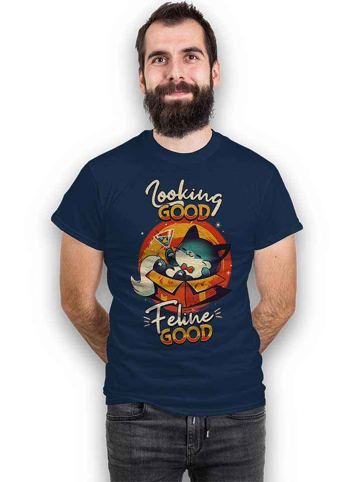 feline-good-cat-t-shirt dunkelblau 2