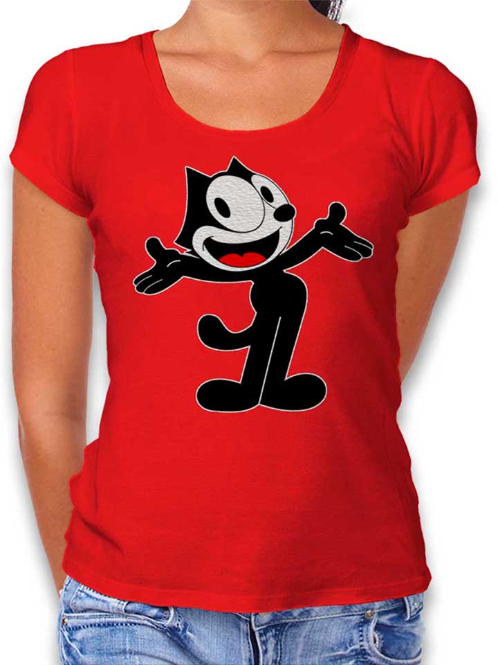 Felix The Cat Womens T-Shirt red L