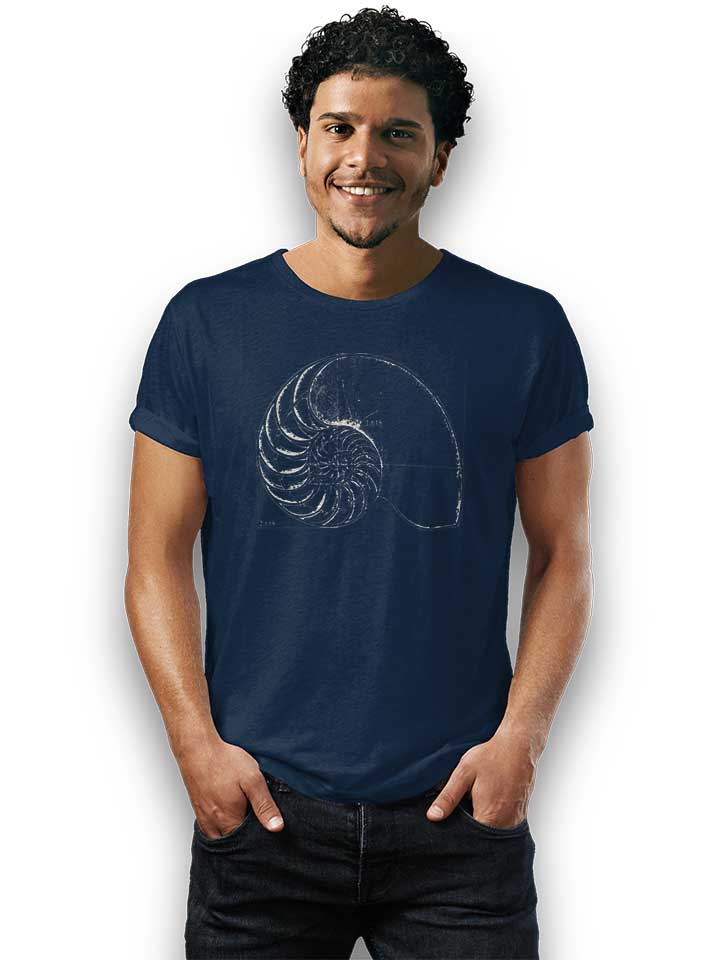 fibonacci-on-a-nautilus-shell-t-shirt dunkelblau 2