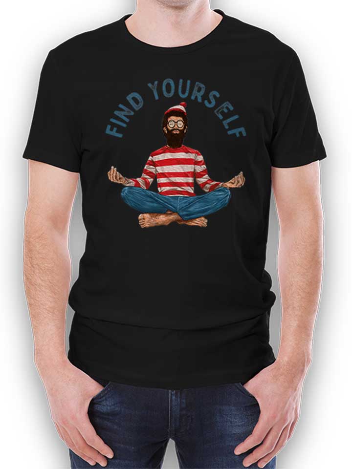 Find Yourself Yoga T-Shirt schwarz L