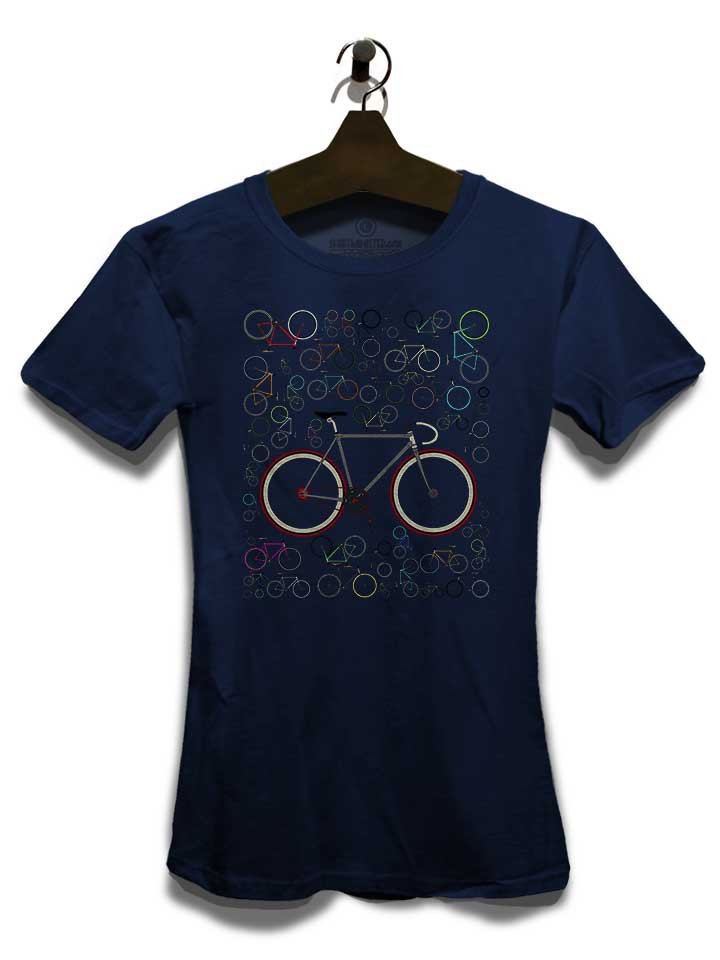 fixie-bikes-damen-t-shirt dunkelblau 3