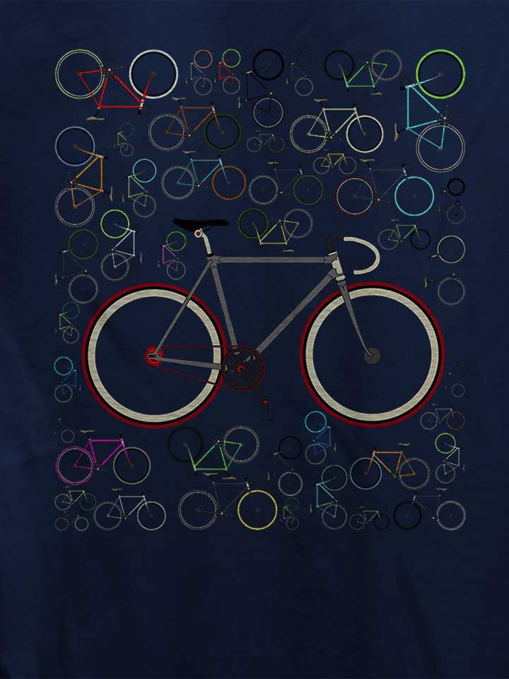 fixie-bikes-damen-t-shirt dunkelblau 4