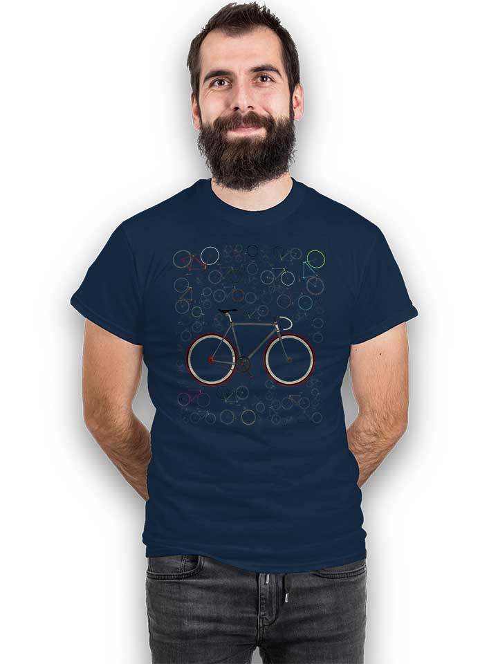 fixie-bikes-t-shirt dunkelblau 2