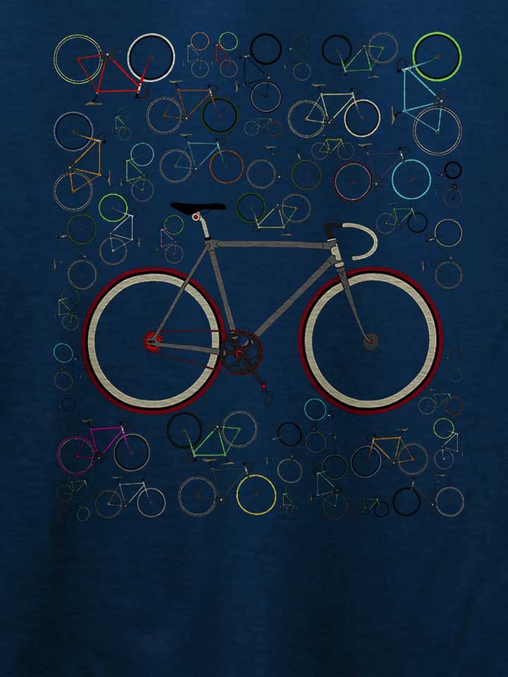 fixie-bikes-t-shirt dunkelblau 4