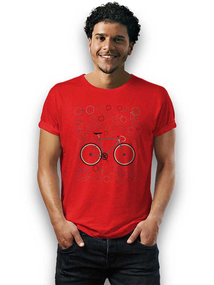 fixie-bikes-t-shirt rot 2
