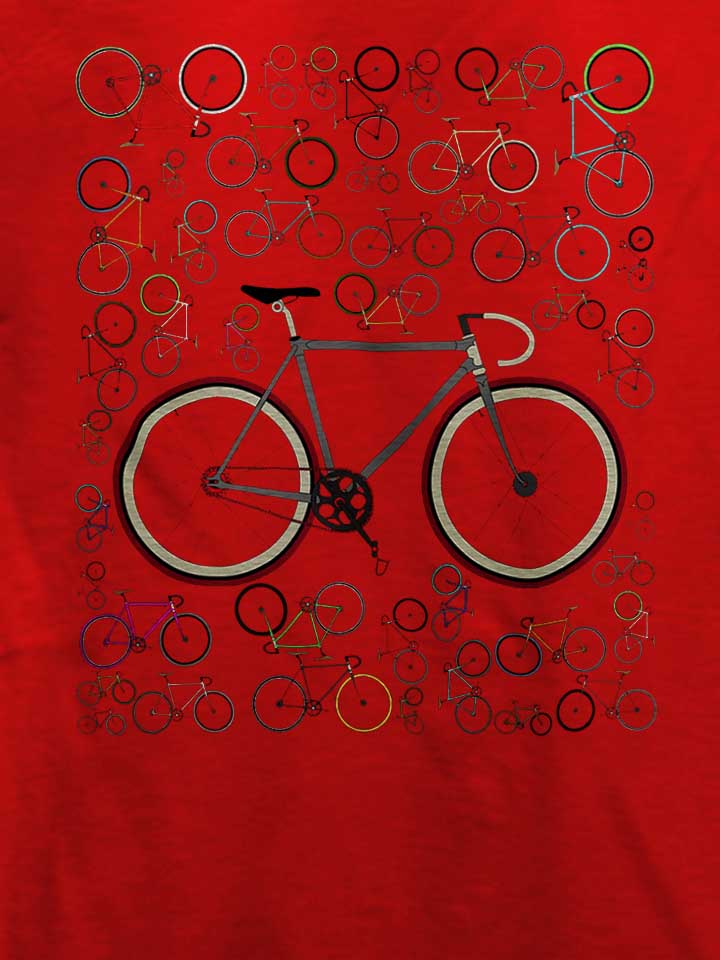 fixie-bikes-t-shirt rot 4