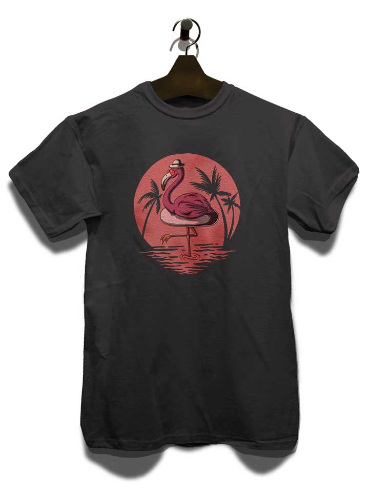 flamingo-summer-vibes-t-shirt dunkelgrau 3