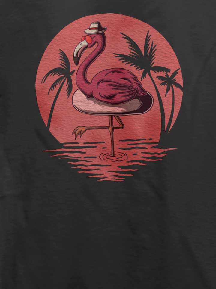 flamingo-summer-vibes-t-shirt dunkelgrau 4