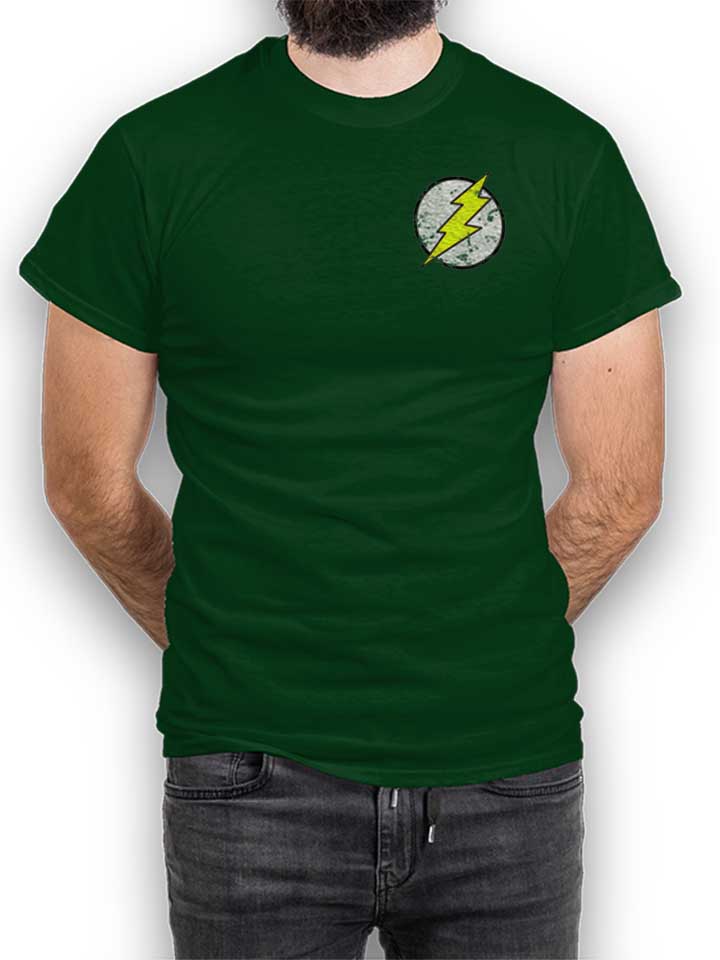 Flash Logo Vintage Chest Print T-Shirt dunkelgruen L