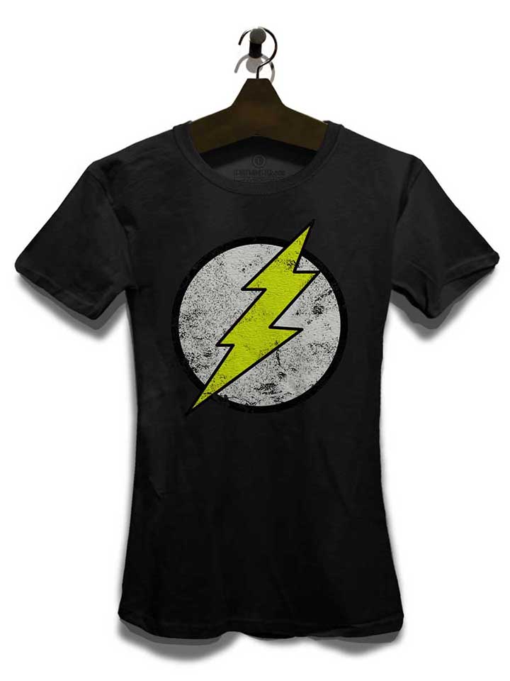 flash-logo-vintage-damen-t-shirt schwarz 3