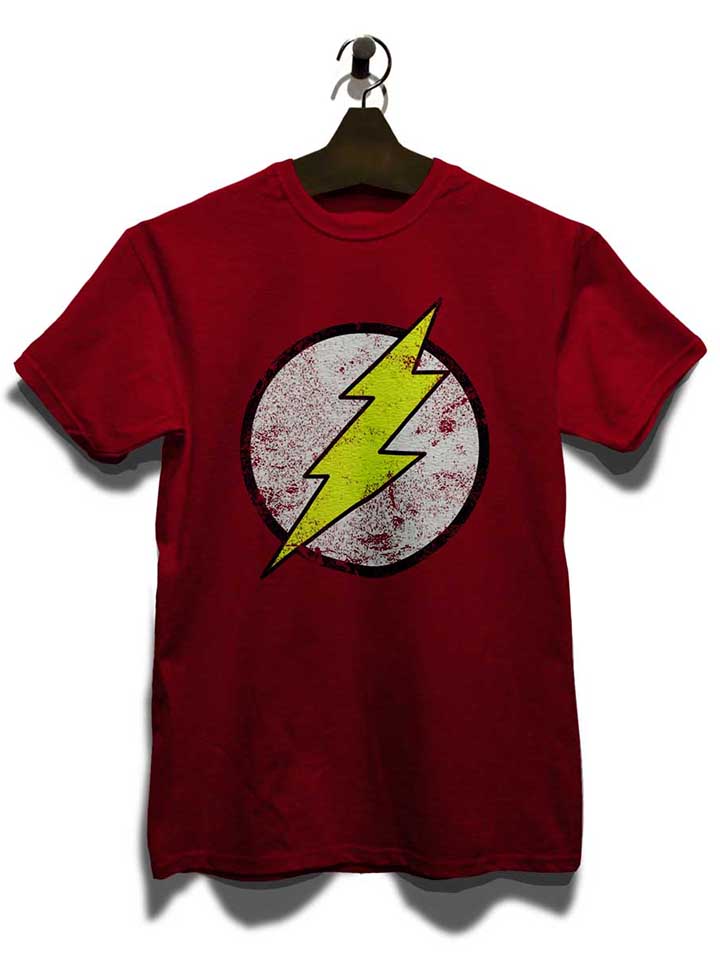 flash-logo-vintage-t-shirt bordeaux 3