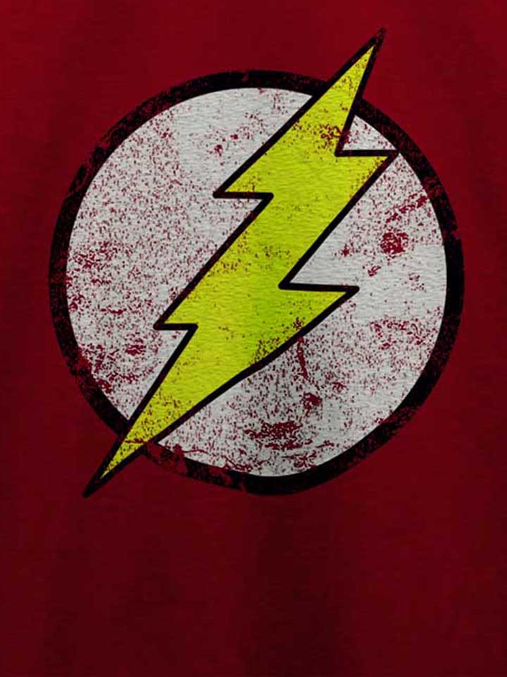 flash-logo-vintage-t-shirt bordeaux 4