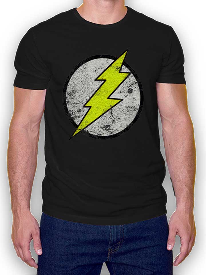 Flash Logo Vintage Kinder T-Shirt schwarz 110 / 116