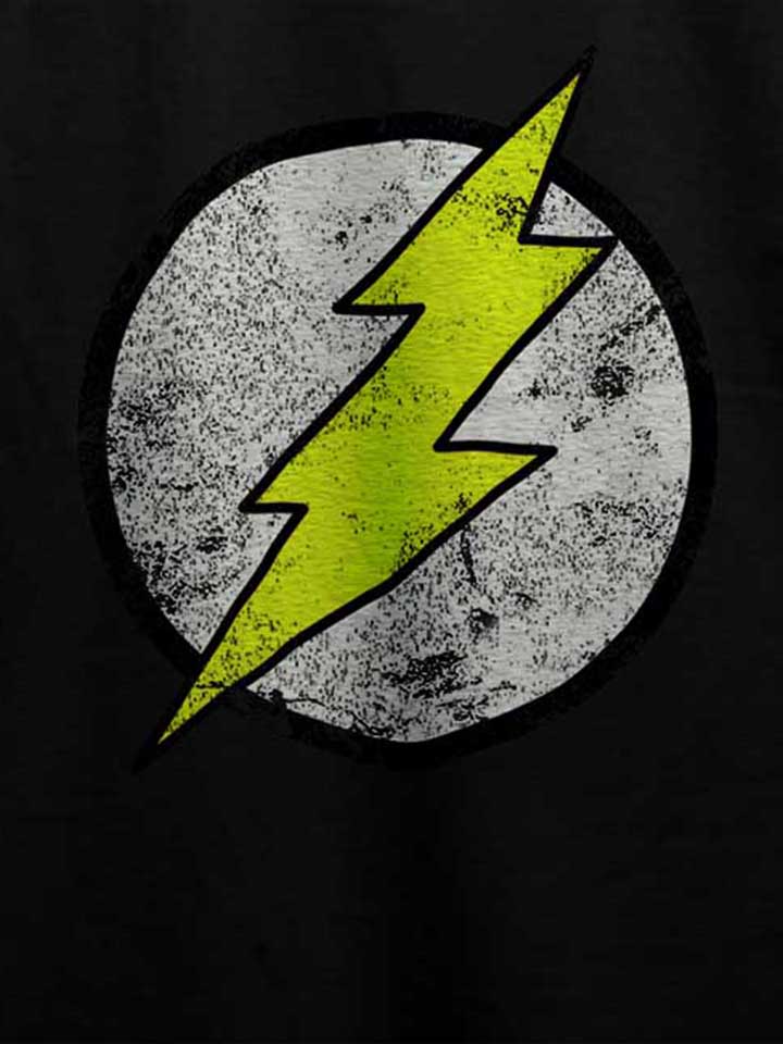 flash-logo-vintage-t-shirt schwarz 4