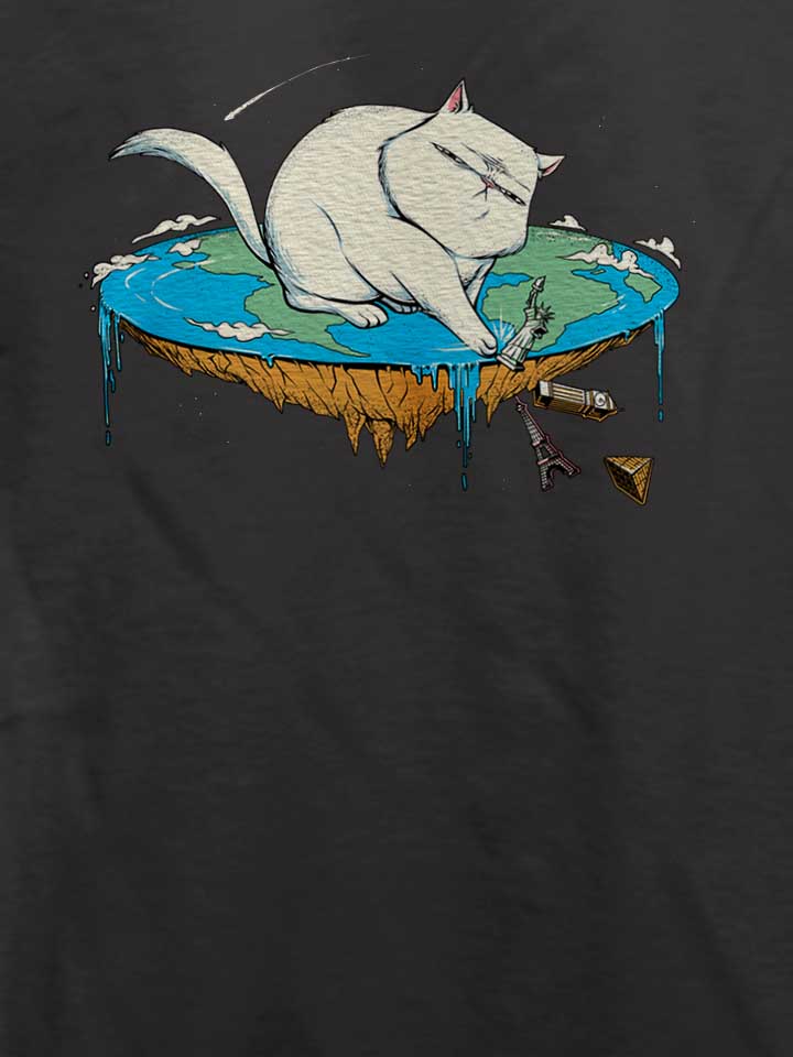 flat-earth-cat-t-shirt dunkelgrau 4
