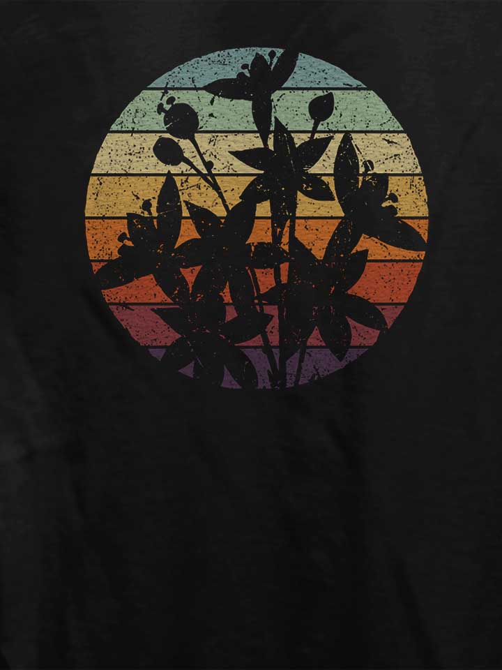 flower-and-vintage-sunset-damen-t-shirt schwarz 4