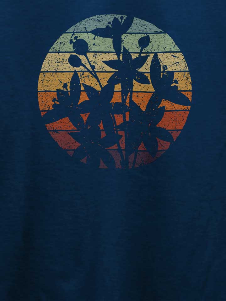 flower-and-vintage-sunset-t-shirt dunkelblau 4